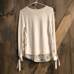 Loft mixed media sweater